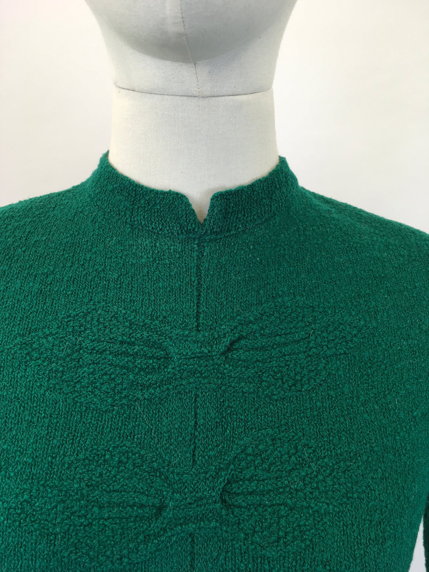 Original 1940's Stunning 2pc Knitwear Set by ' Botany Bond' - In A Rich Emerald Green