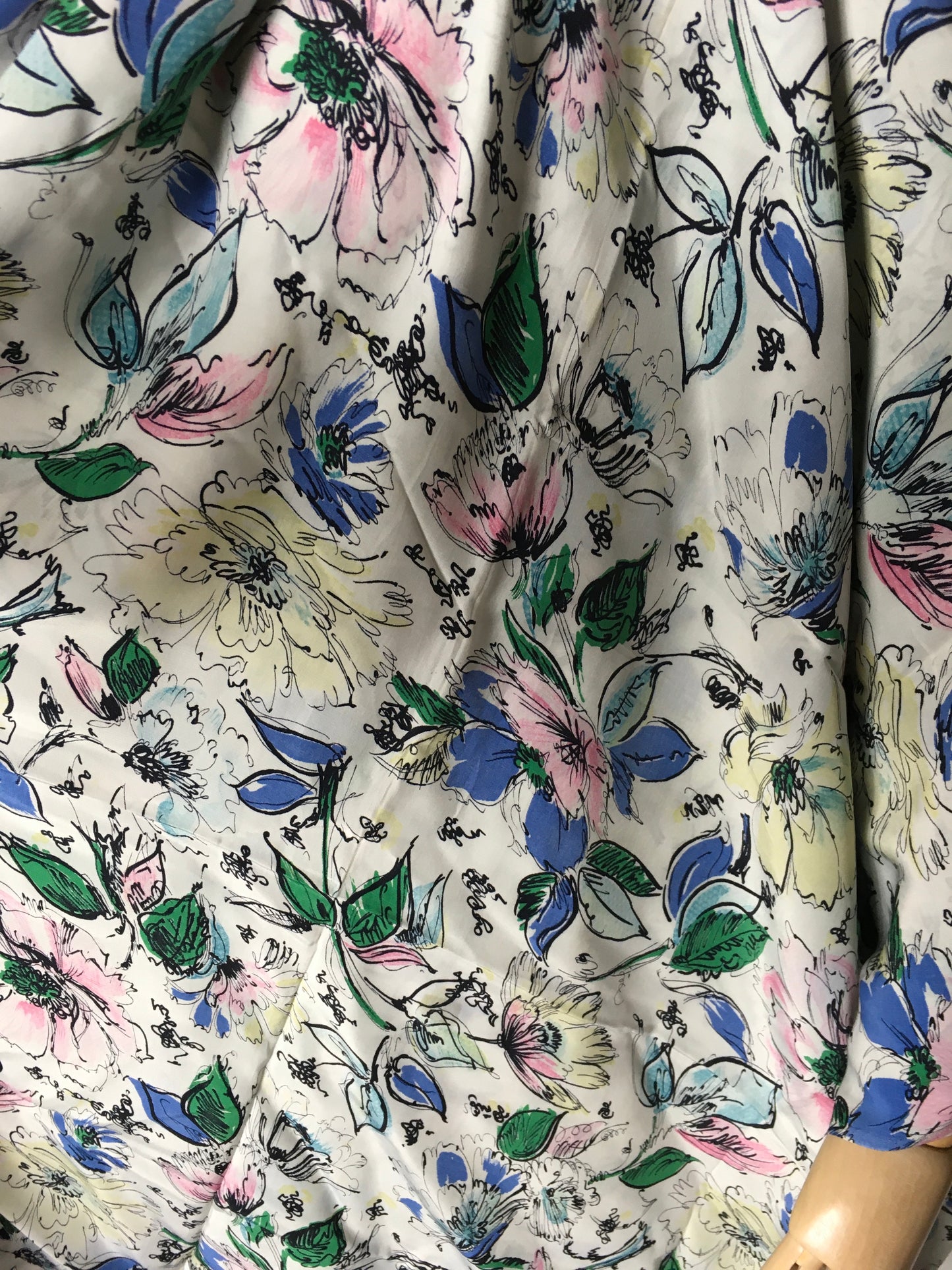 Original 1940’s Semi Sheer Floral Rayon - In a Beautiful Summer Colour Pallet - 3.5m