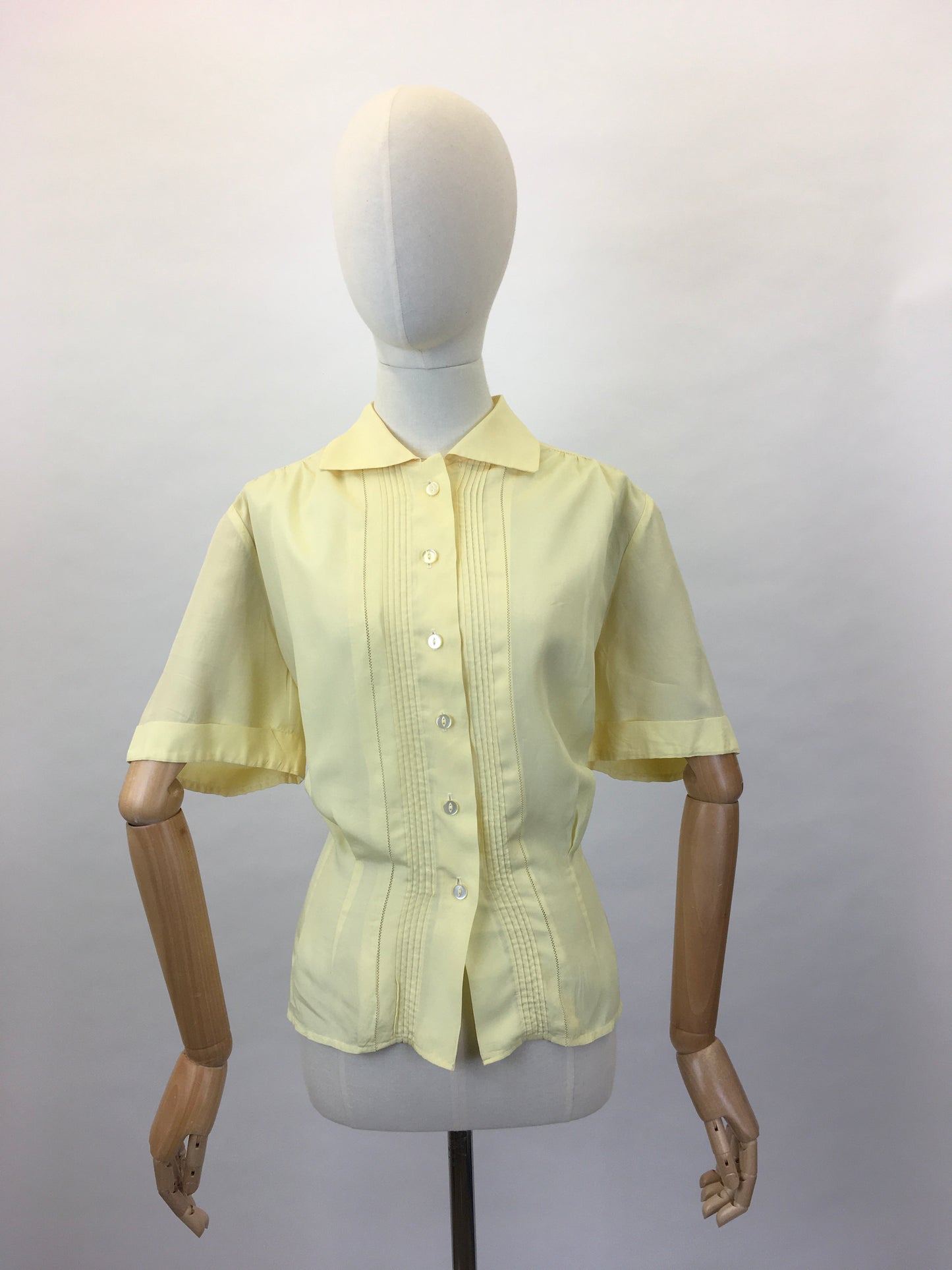 Original 1950s ‘ St. Michael’ Blouse - In A Beautiful Sunshine Yellow