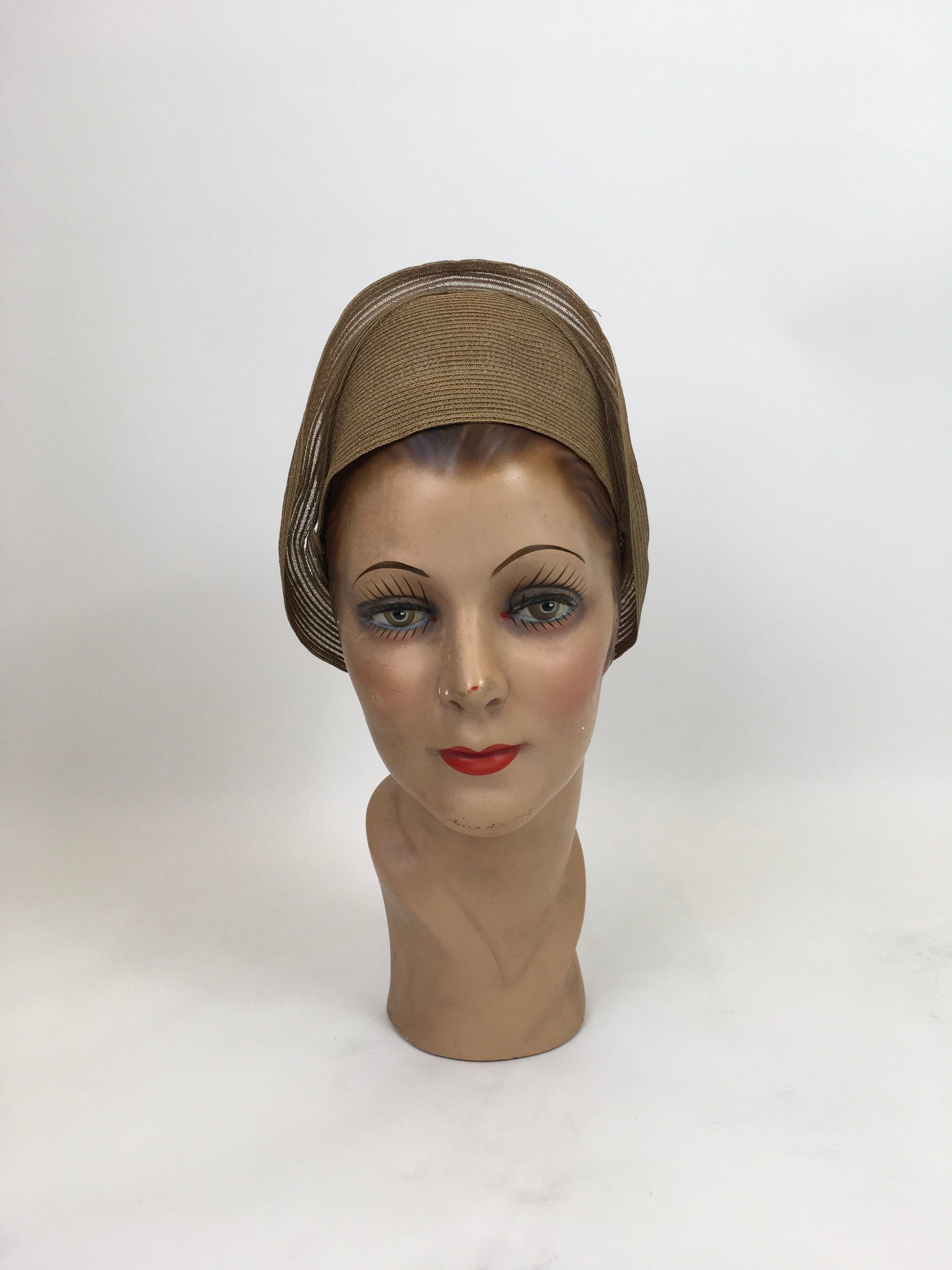 Original 1920's Iconic Natural Straw Cloche - With Stunning Silhouette