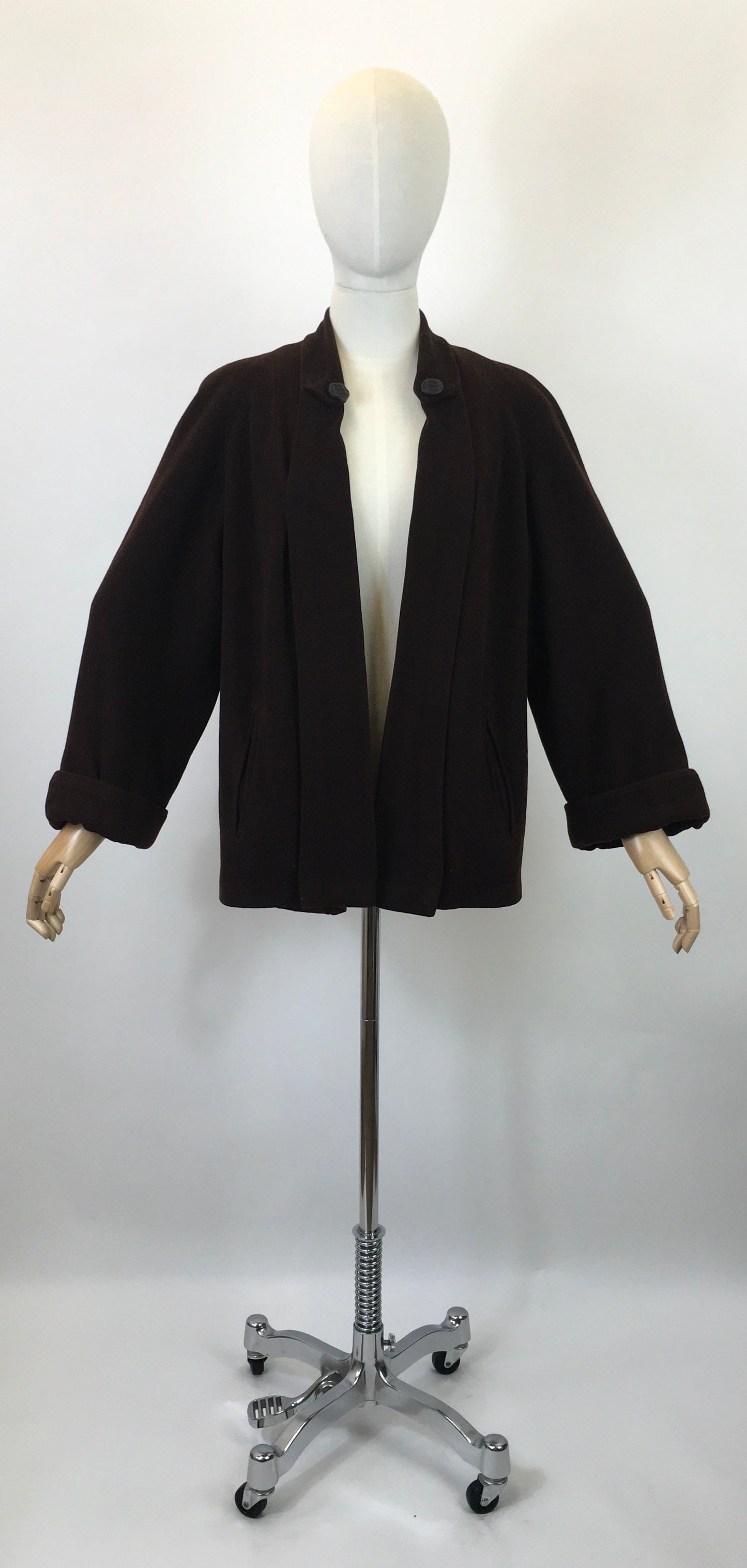 Original 1940’s Fabulous Swing Jacket - In A Warm Chocolate Brown