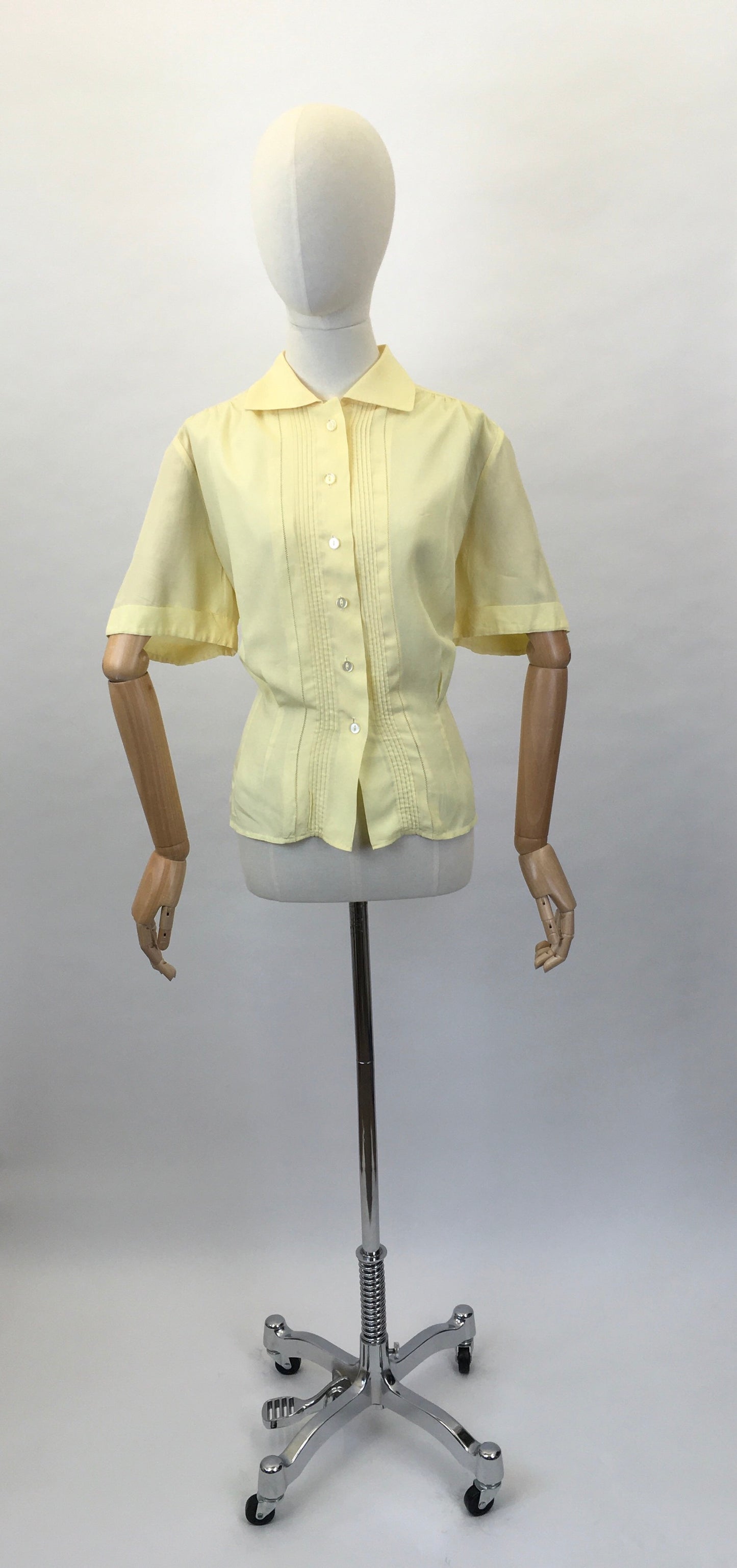 Original 1950s ‘ St. Michael’ Blouse - In A Beautiful Sunshine Yellow