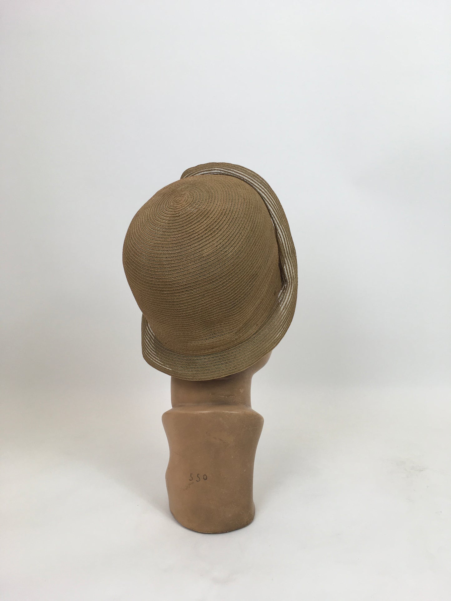 Original 1920's Iconic Natural Straw Cloche - With Stunning Silhouette