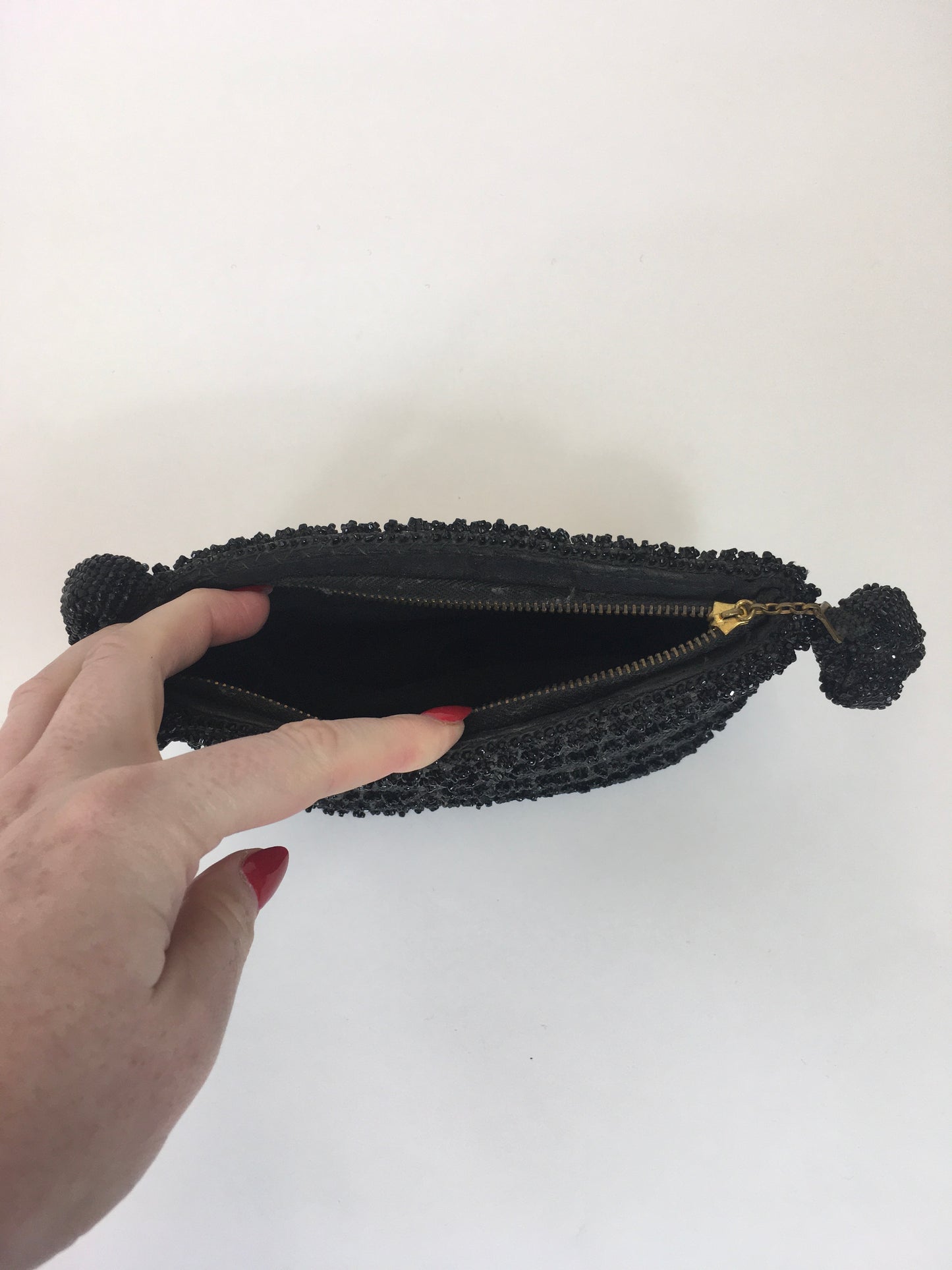Original Late 1940's Early 1950's Evening Bag - Made From Bugle Beads