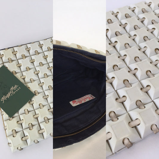 Original 1940s Ivory ‘ Plastiflex’ Clutch Handbag - An Iconic Piece For Any  Collection