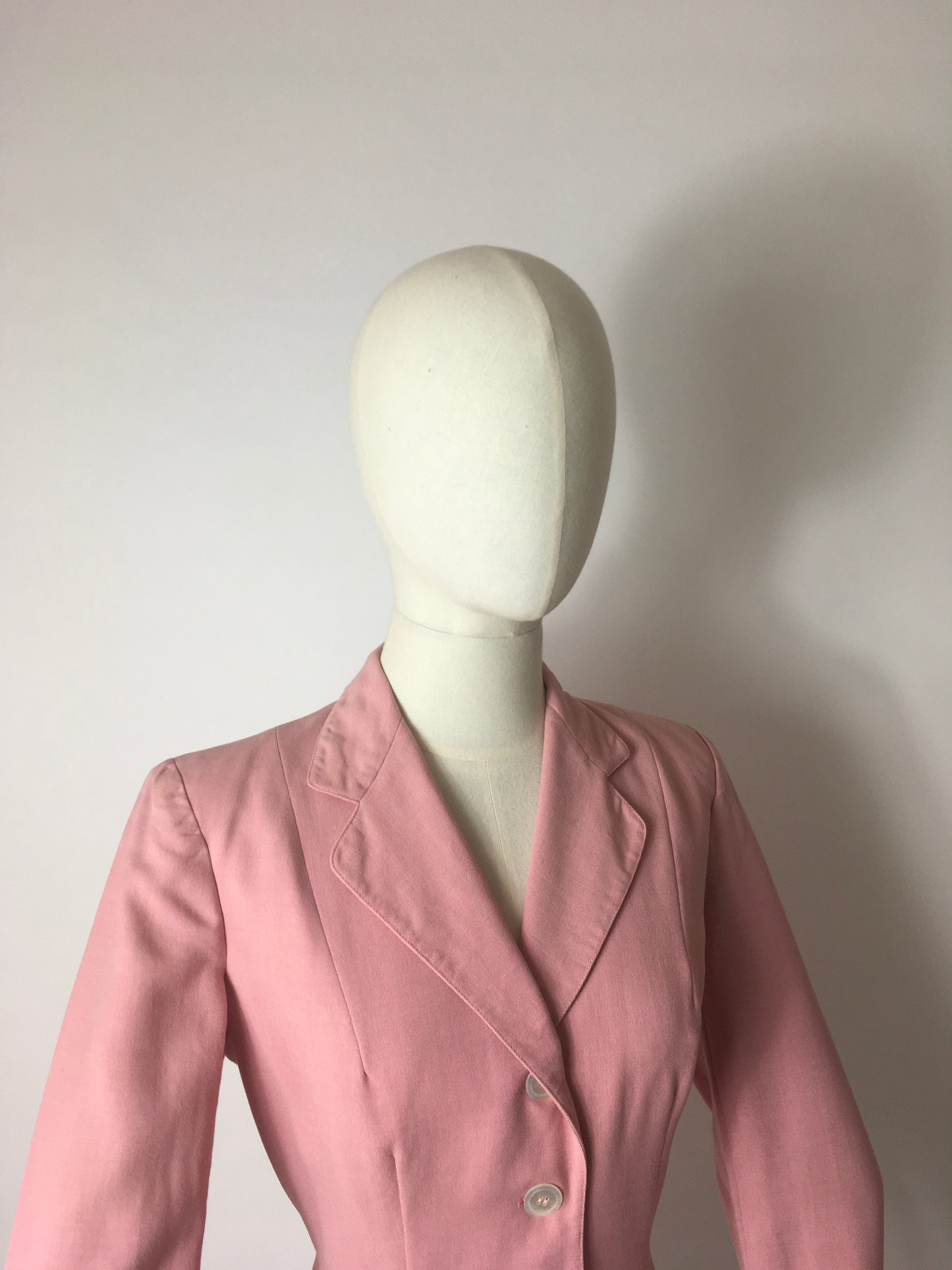 Original 1940’s Lightweight Summer Jacket In Blush - ‘ Sacony Palm Beach’ Label