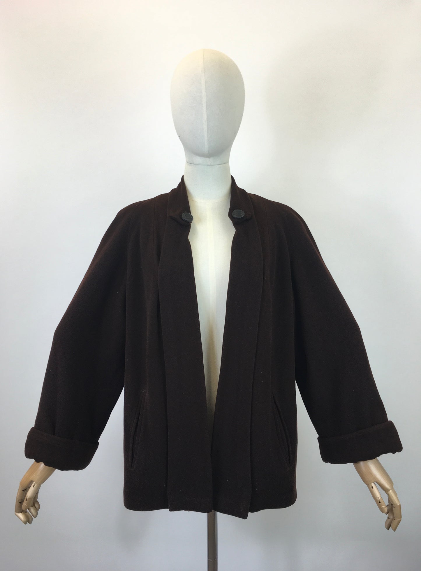 Original 1940’s Fabulous Swing Jacket - In A Warm Chocolate Brown