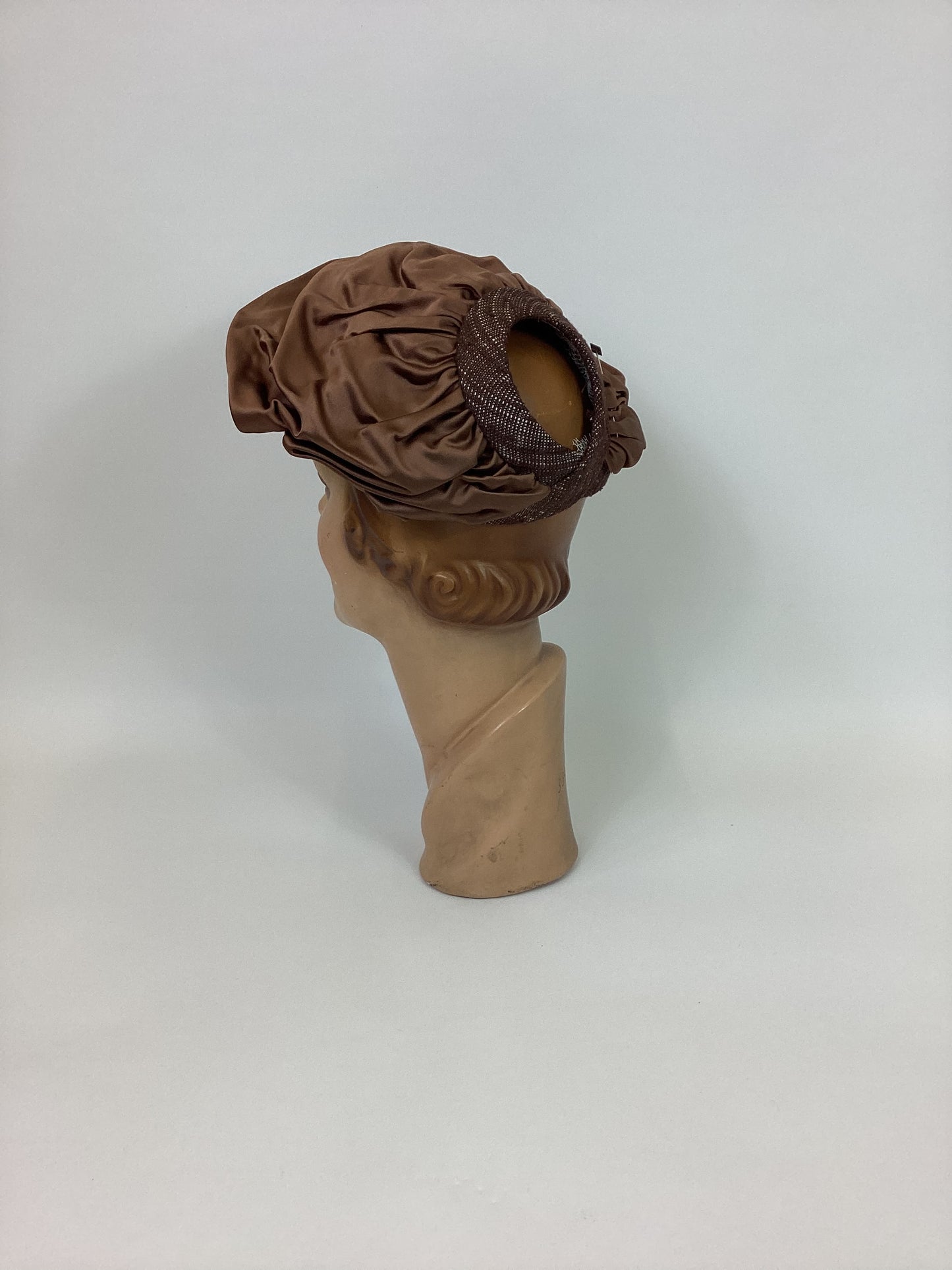 Original 1950’s Darling Open Crow Hat - In Shades Of Browns