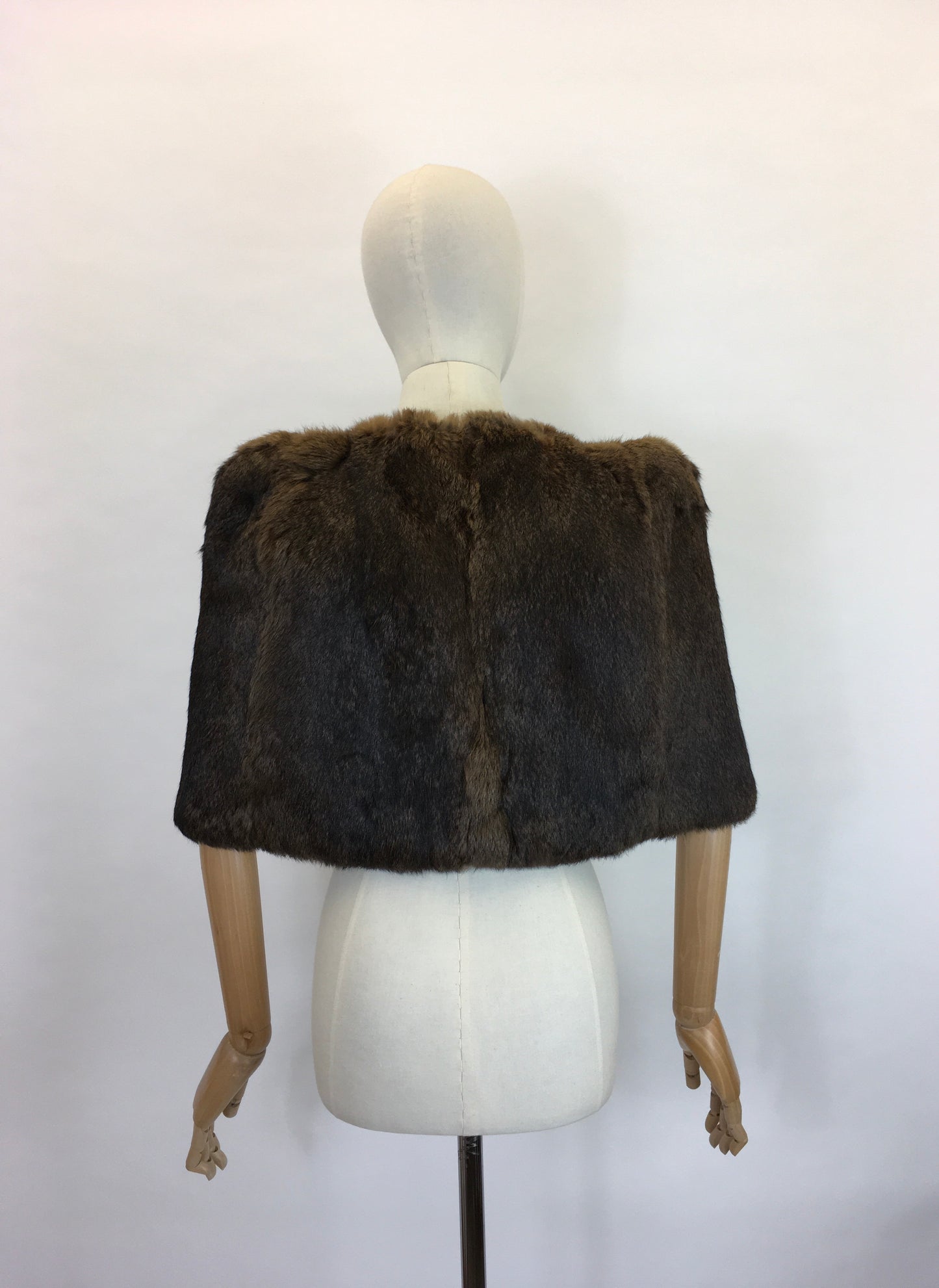 Original 1940’s Rabbit Fur Cape - In A Lovely Warm Brown