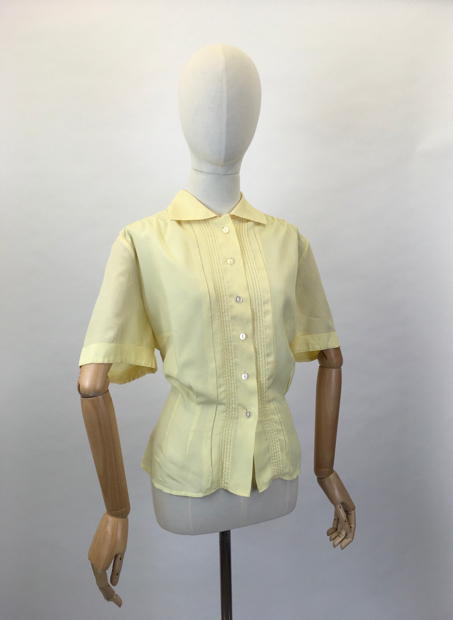 Original 1950s ‘ St. Michael’ Blouse - In A Beautiful Sunshine Yellow