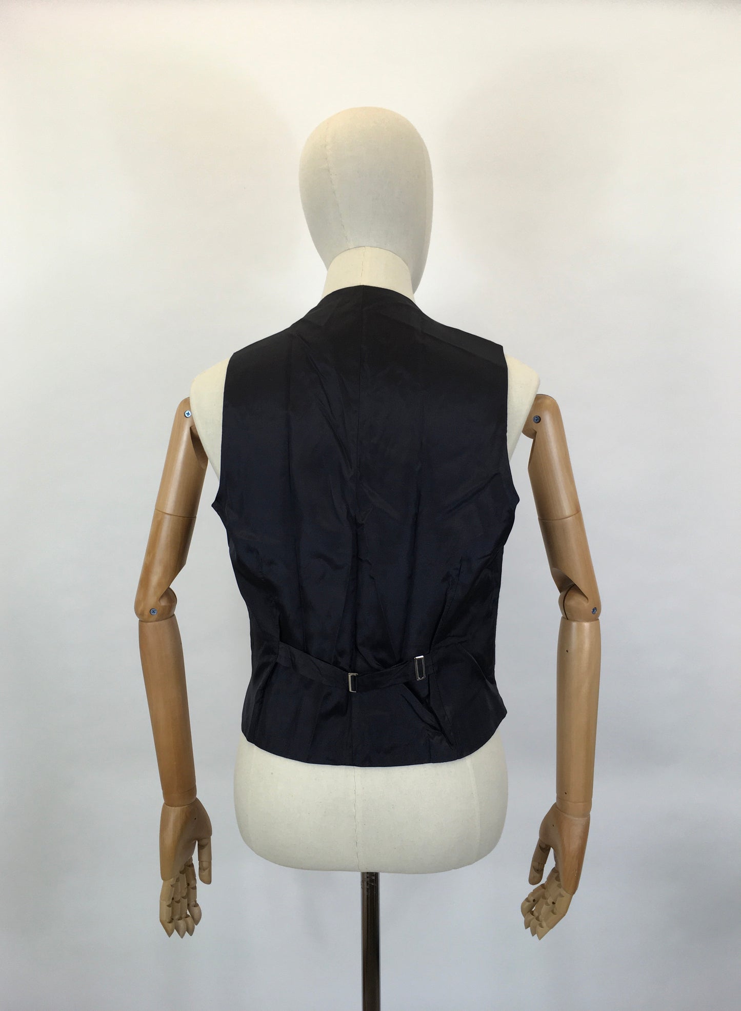 RESERVED DO NOT BUY - Original Gents Pinstripe Wool Waistcoat - With Button Front, Pockets & Backstrap Fastening