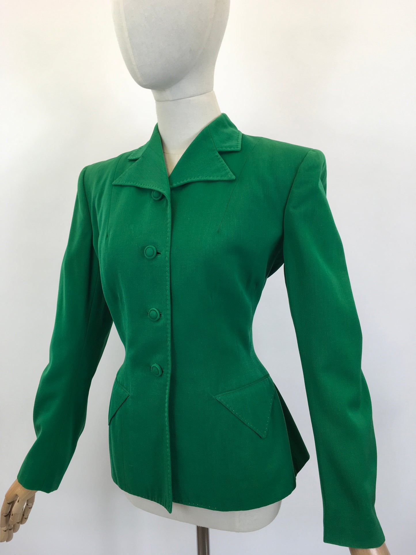 Original 1940's Longline Jacket in Green - By American Label ' Tailorbrooke'