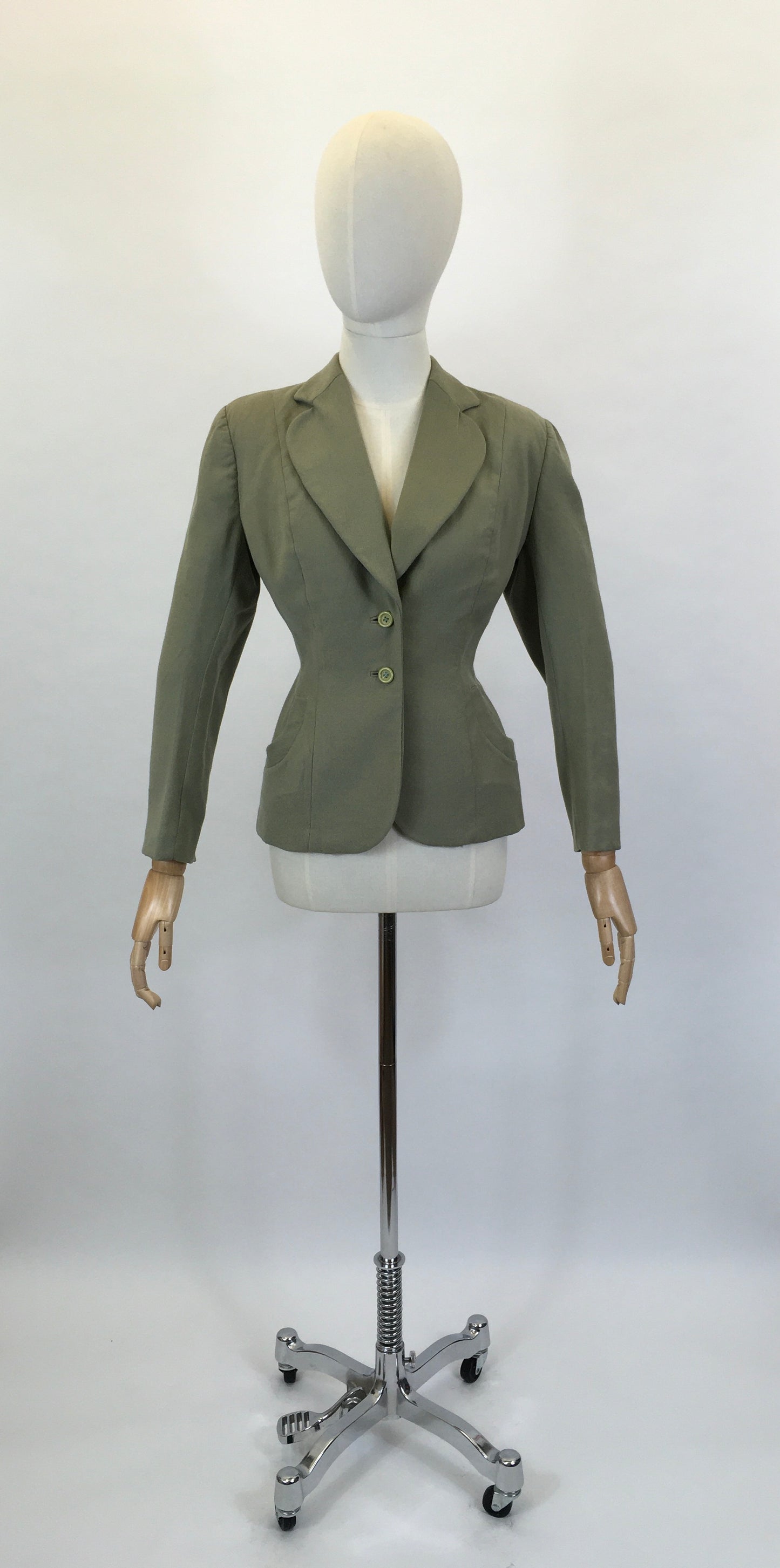 Original late 1940’s early 1950’s Fitted Jacket - In A Lovely Sage Green