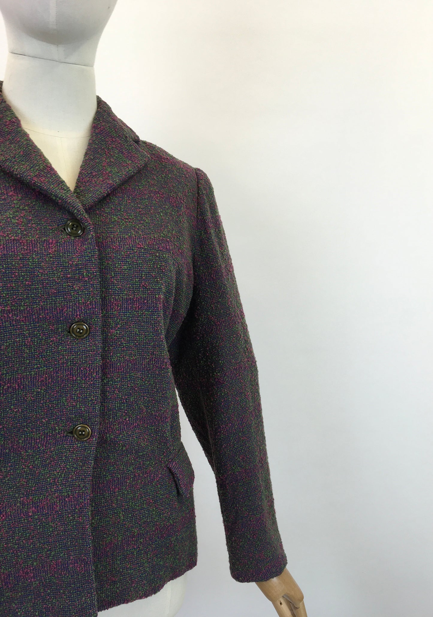 Original 1950's Fabulous Hebe Sports Jacket - In Purples and Greens