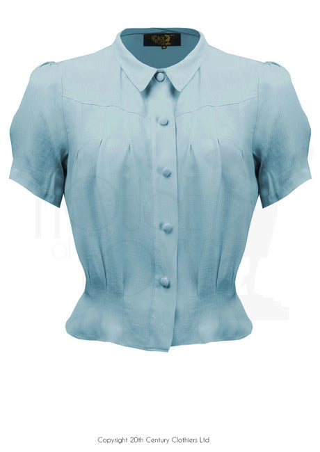House Of Foxy Bonnie Blouse - In Powder Blue