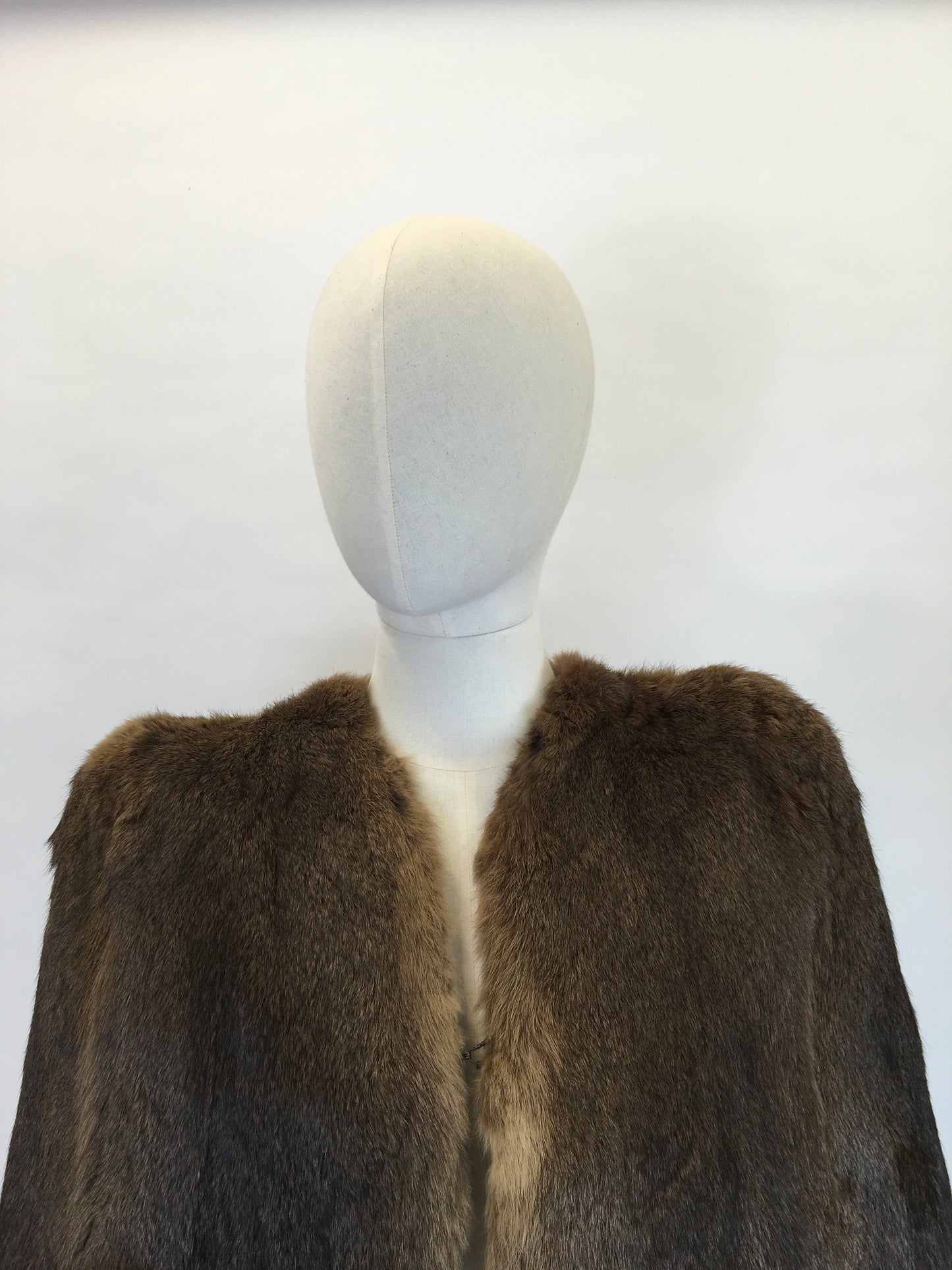 Original 1940’s Rabbit Fur Cape - In A Lovely Warm Brown