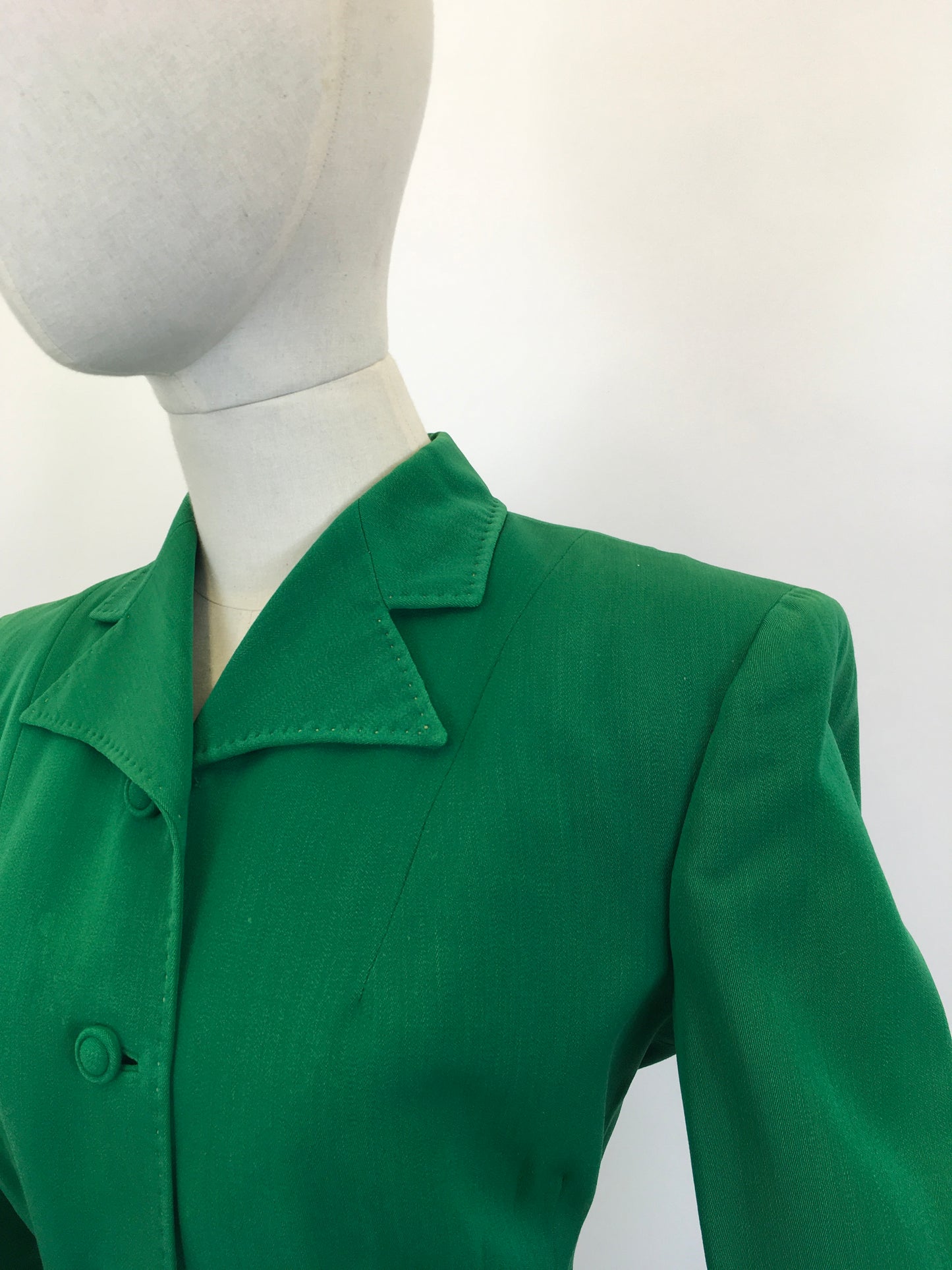 Original 1940's Longline Jacket in Green - By American Label ' Tailorbrooke'