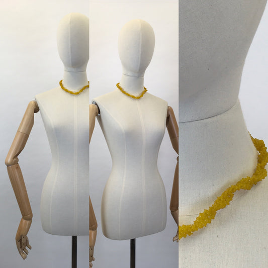 Original Early 1950’s ‘ Scoobie ‘ Necklace - In a Gorgeous Sunshine Yellow