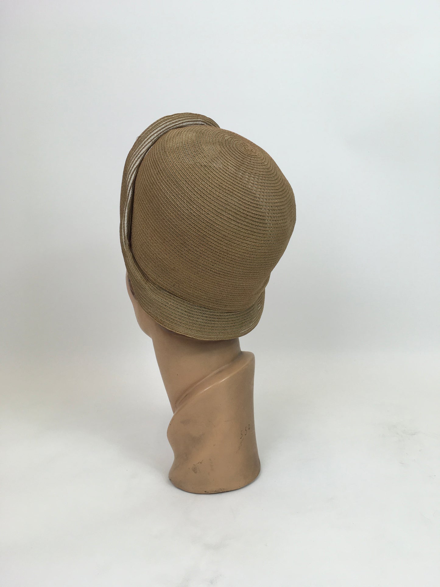 Original 1920's Iconic Natural Straw Cloche - With Stunning Silhouette