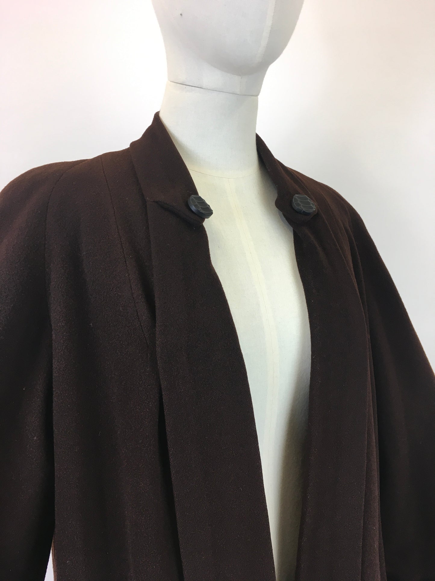 Original 1940’s Fabulous Swing Jacket - In A Warm Chocolate Brown