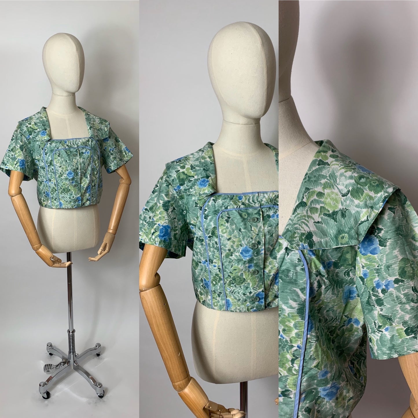 Original 1950s Horrockses Fashions Jacket / Bolero - In a Lovely Summertime Floral