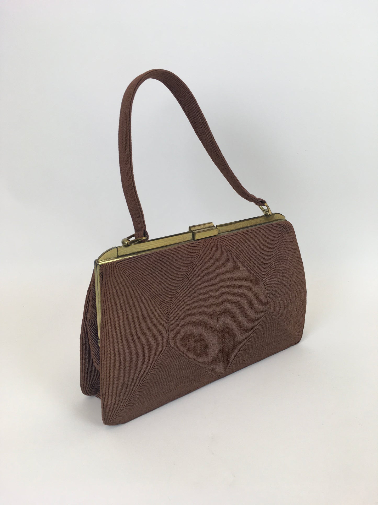 Original Beautiful 1940’s ‘ Corde’ Handbag - In Soft Brown