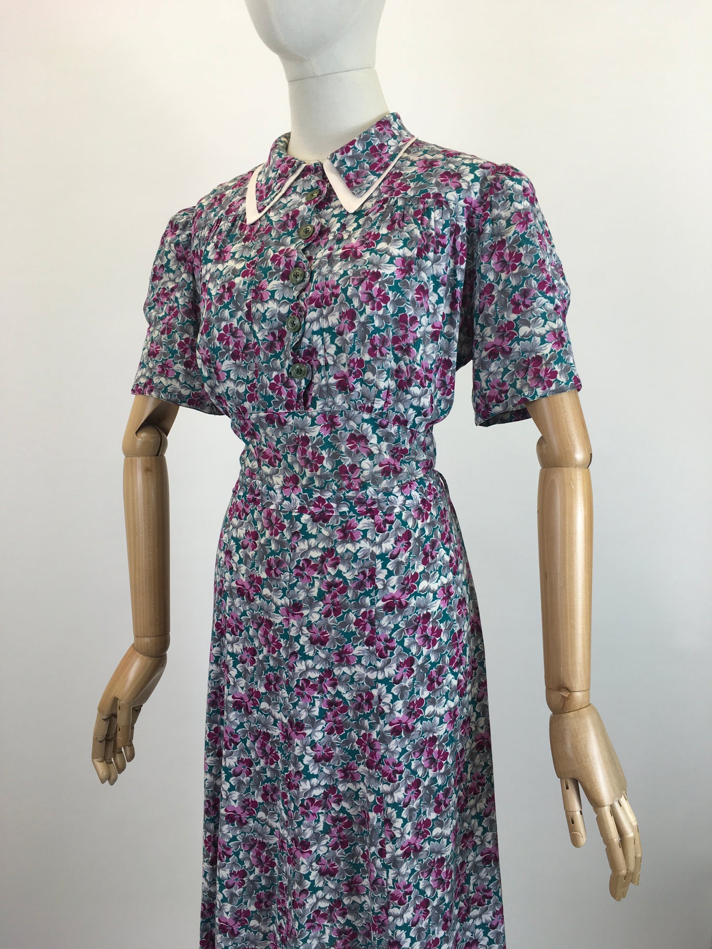 Original 1940's Stunning CC41 Floral Day Dress - ' From Maggie's Collection'