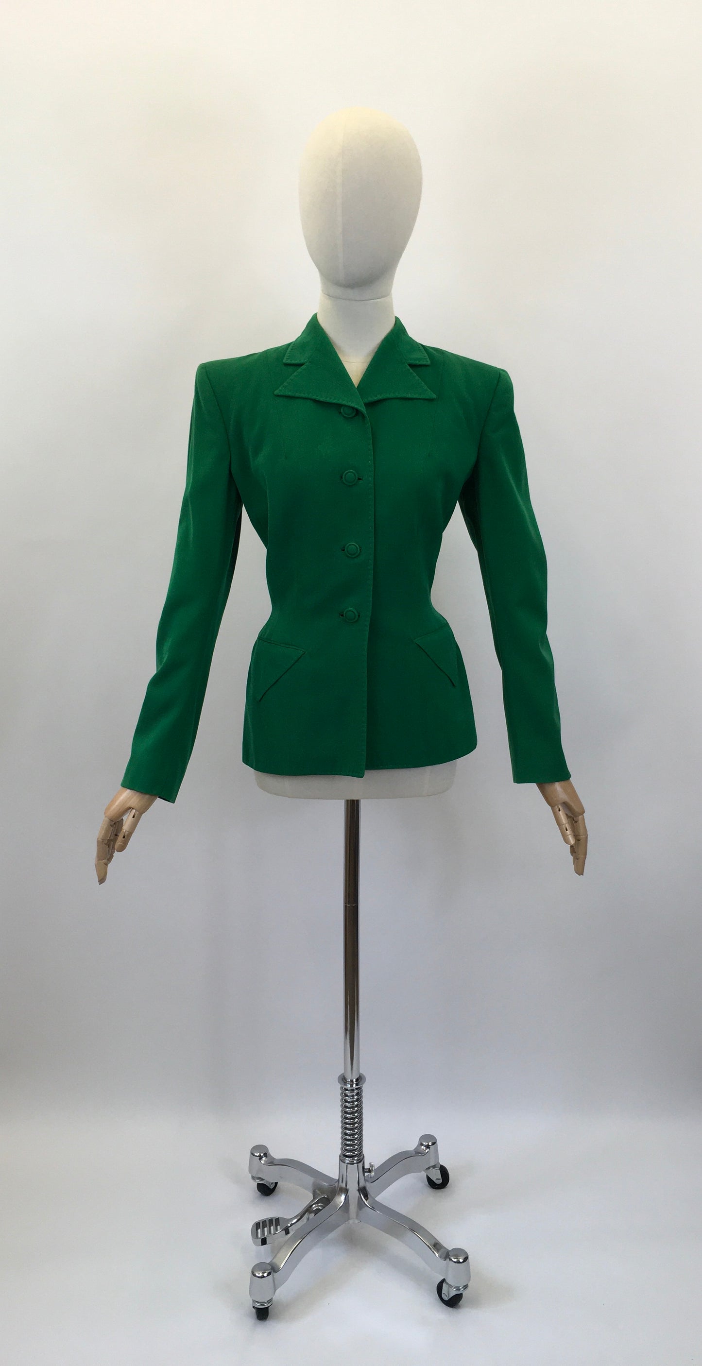 Original 1940's Longline Jacket in Green - By American Label ' Tailorbrooke'