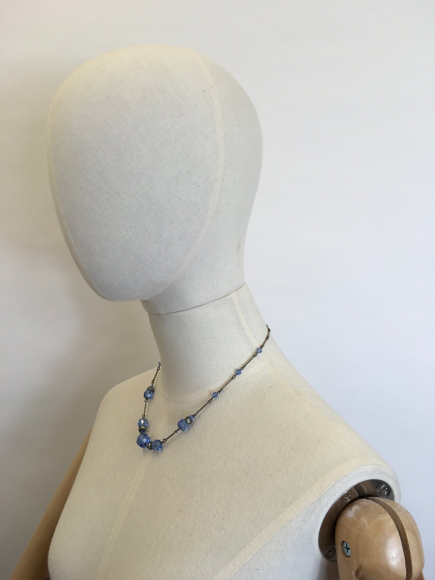 Original 1930’s Necklace - With Royal Blue Glass Beads