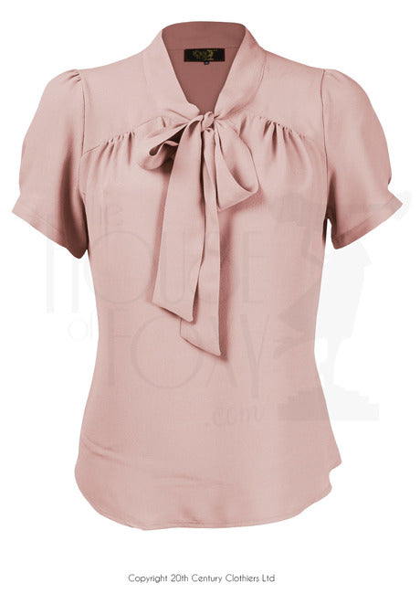 House of Foxy 1930’s Beau Blouse in Blush