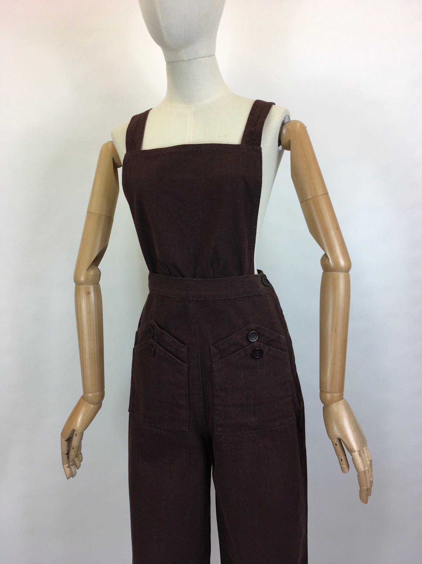Freddie’s Of Pinewood - Home Companion Dungarees In Brown
