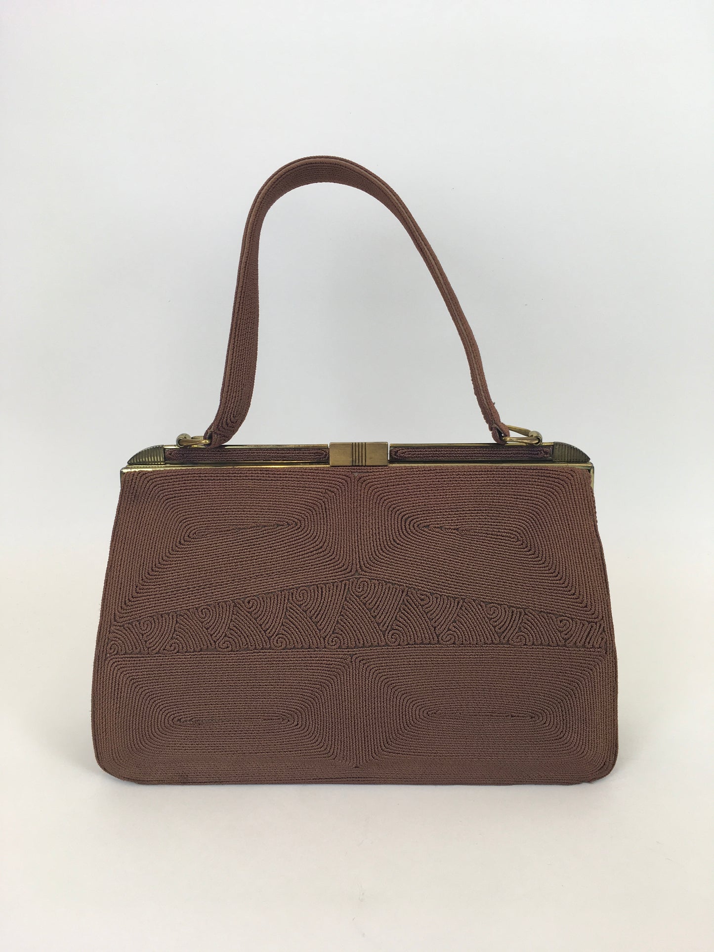 Original Beautiful 1940’s ‘ Corde’ Handbag - In Soft Brown