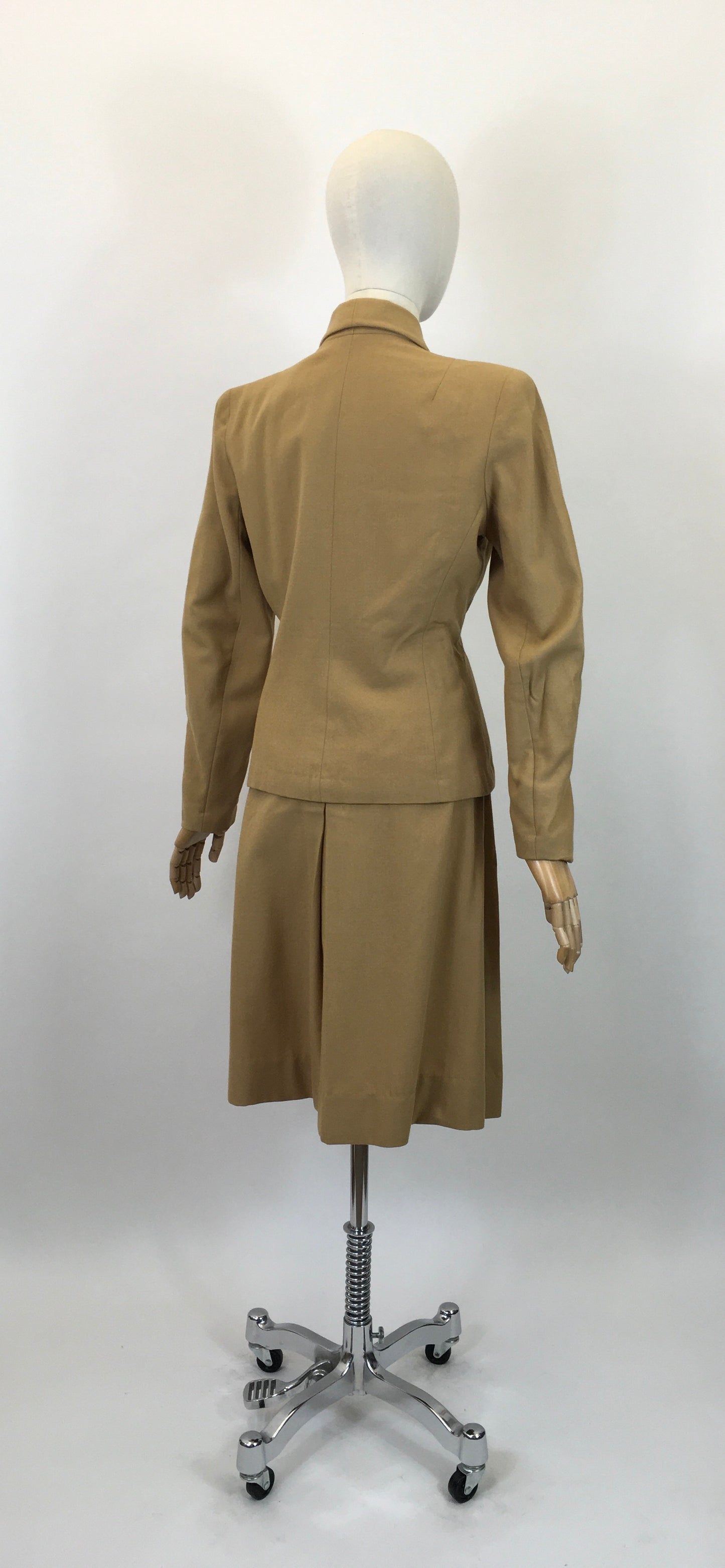 Original 1940's Fabulous Wool 2 pc Suit - In A Deep Mustard