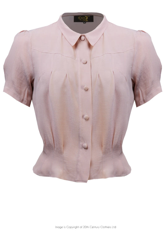House of Foxy 1930’s Bonnie Blouse in Blush
