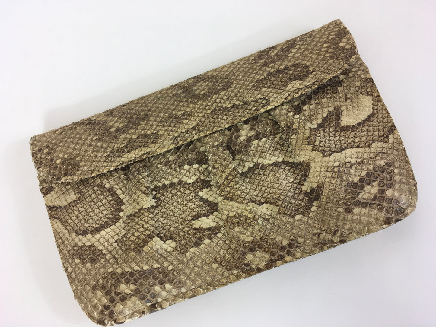 Original 1930’s Fabulous Snakeskin Clutch Handbag - With Beautiful Detailing