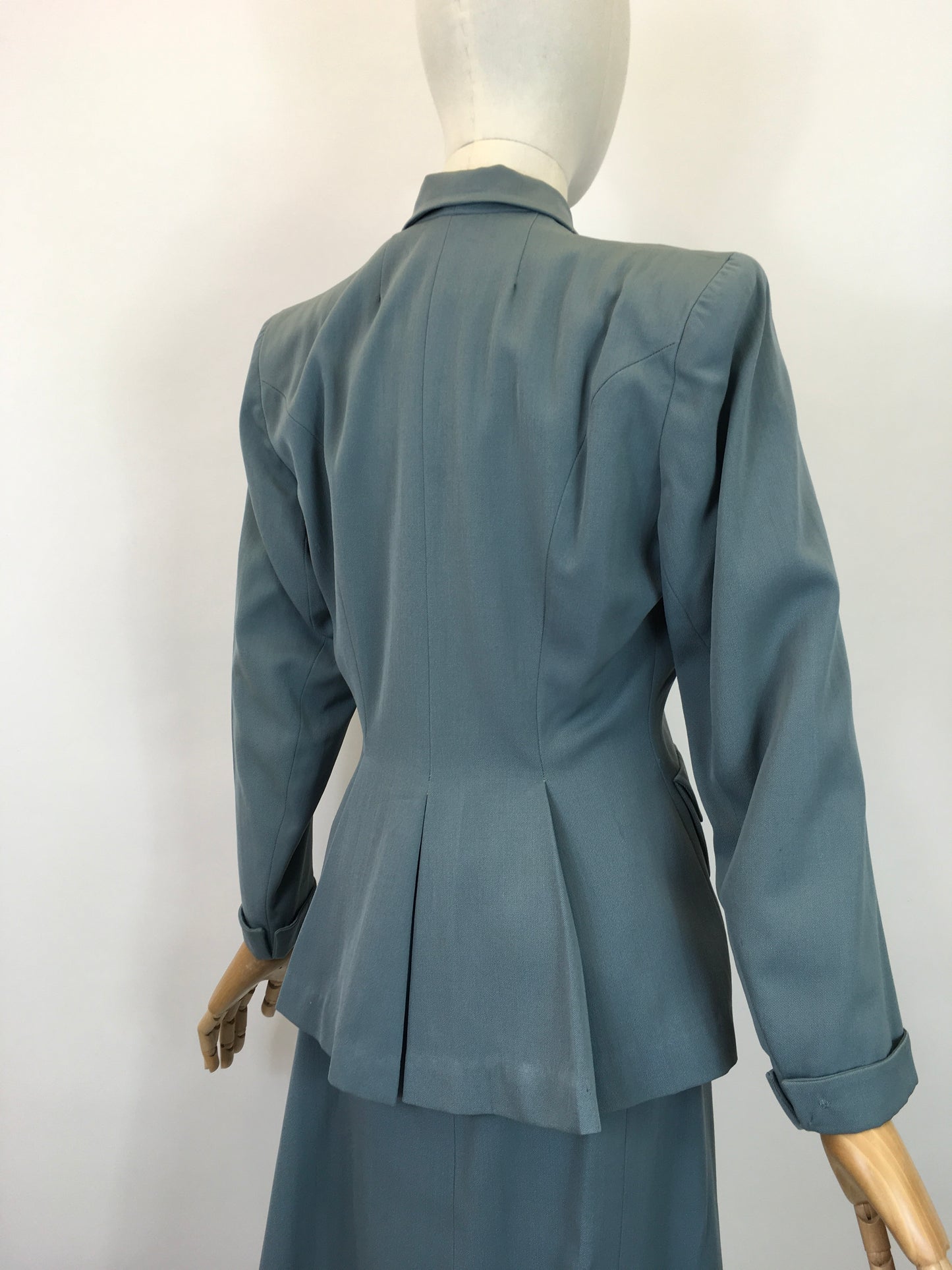 Original 1940's Stunning Double Breasted 2pc Suit - In A Powder Blue