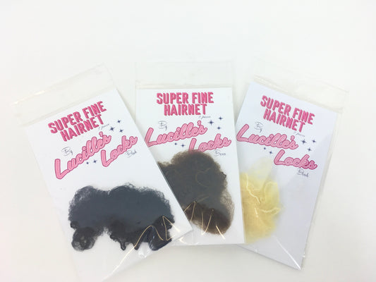 Lucille’s Locks Superfine Hair Nets - In Brown, Black & Blonde