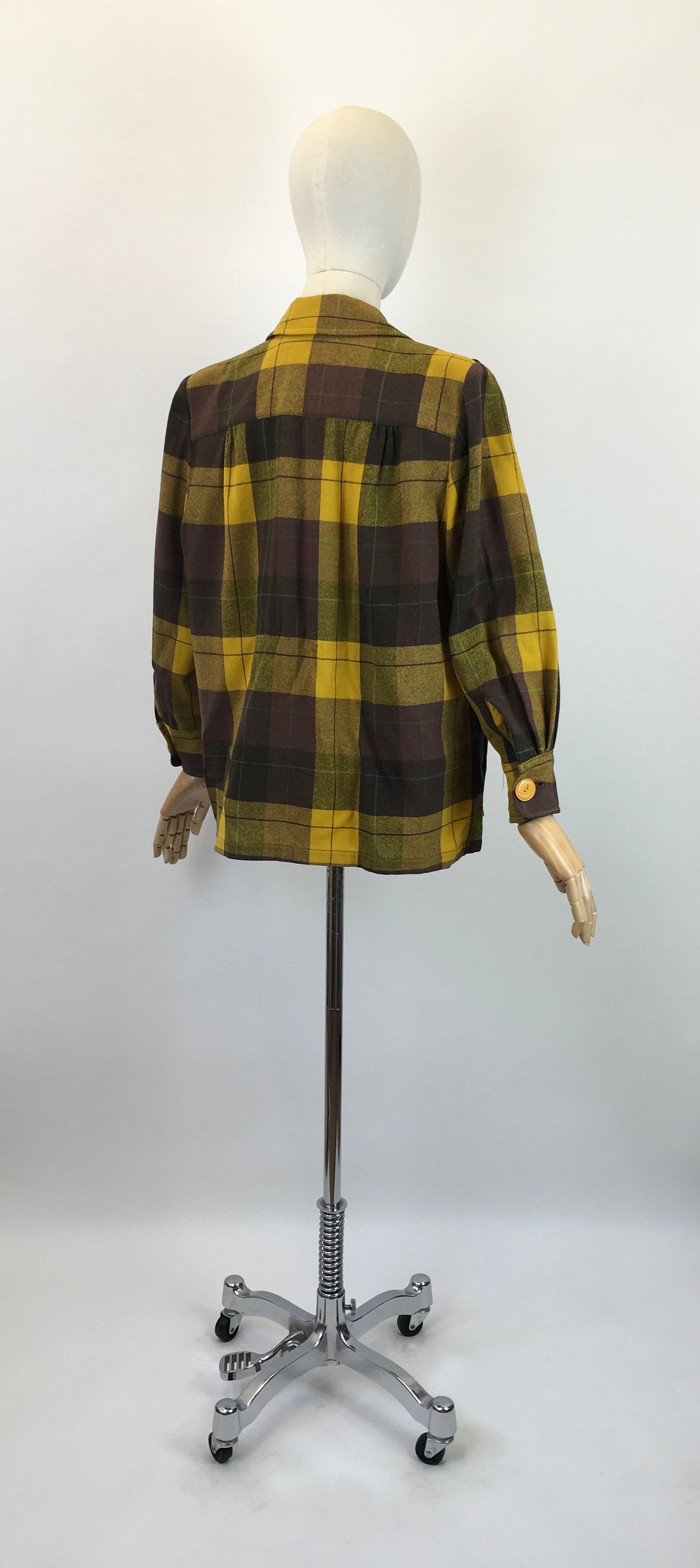 Original Fabulous 1940's Pendelton Jacket - In Warm Brown, Mustard and Bottle Green