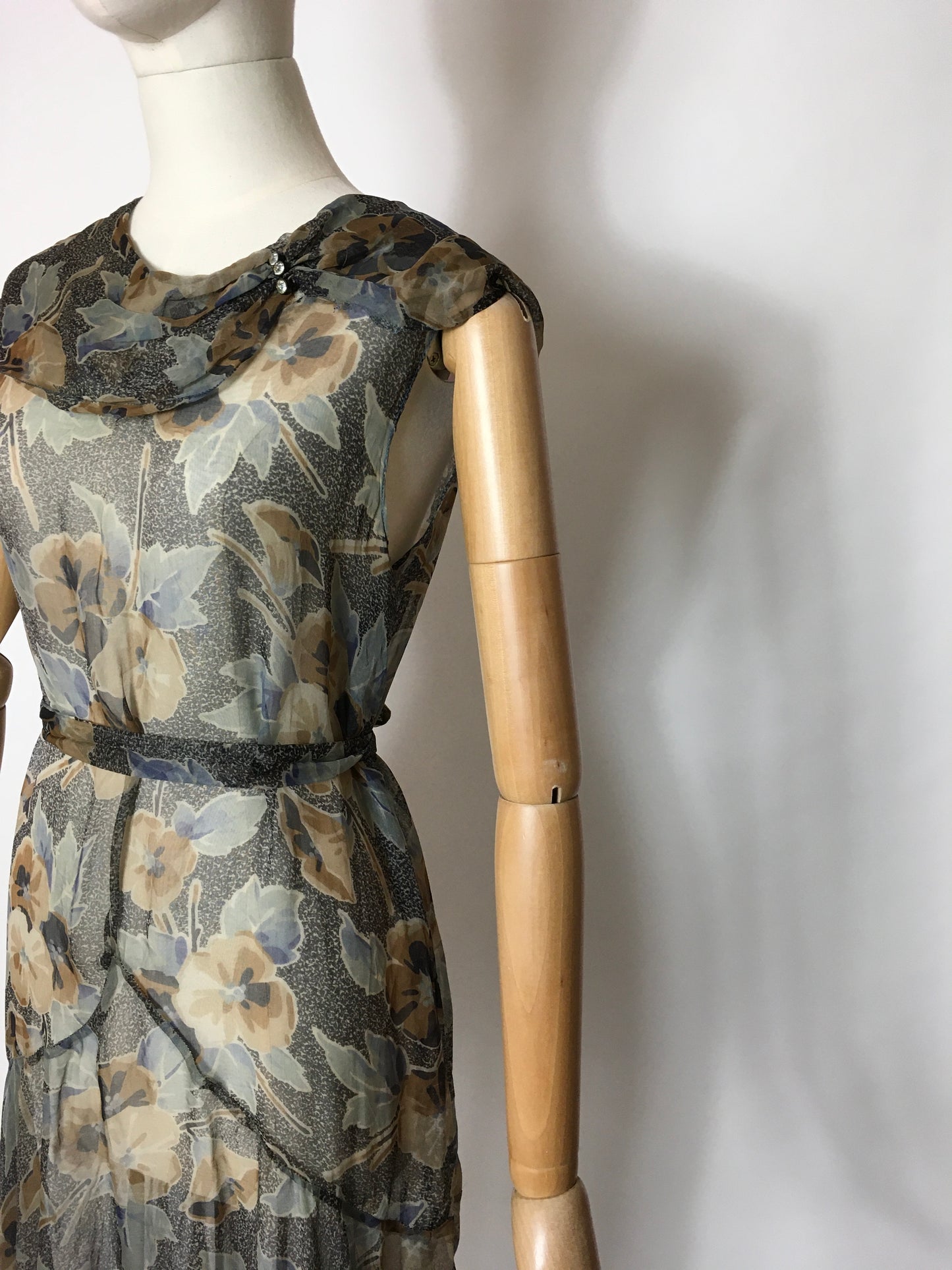 Original 1930’s 2 Piece Dress & Jacket Set in Stunning Deco Pallet - A Festival Of Vintage Fashion Show Exclusive