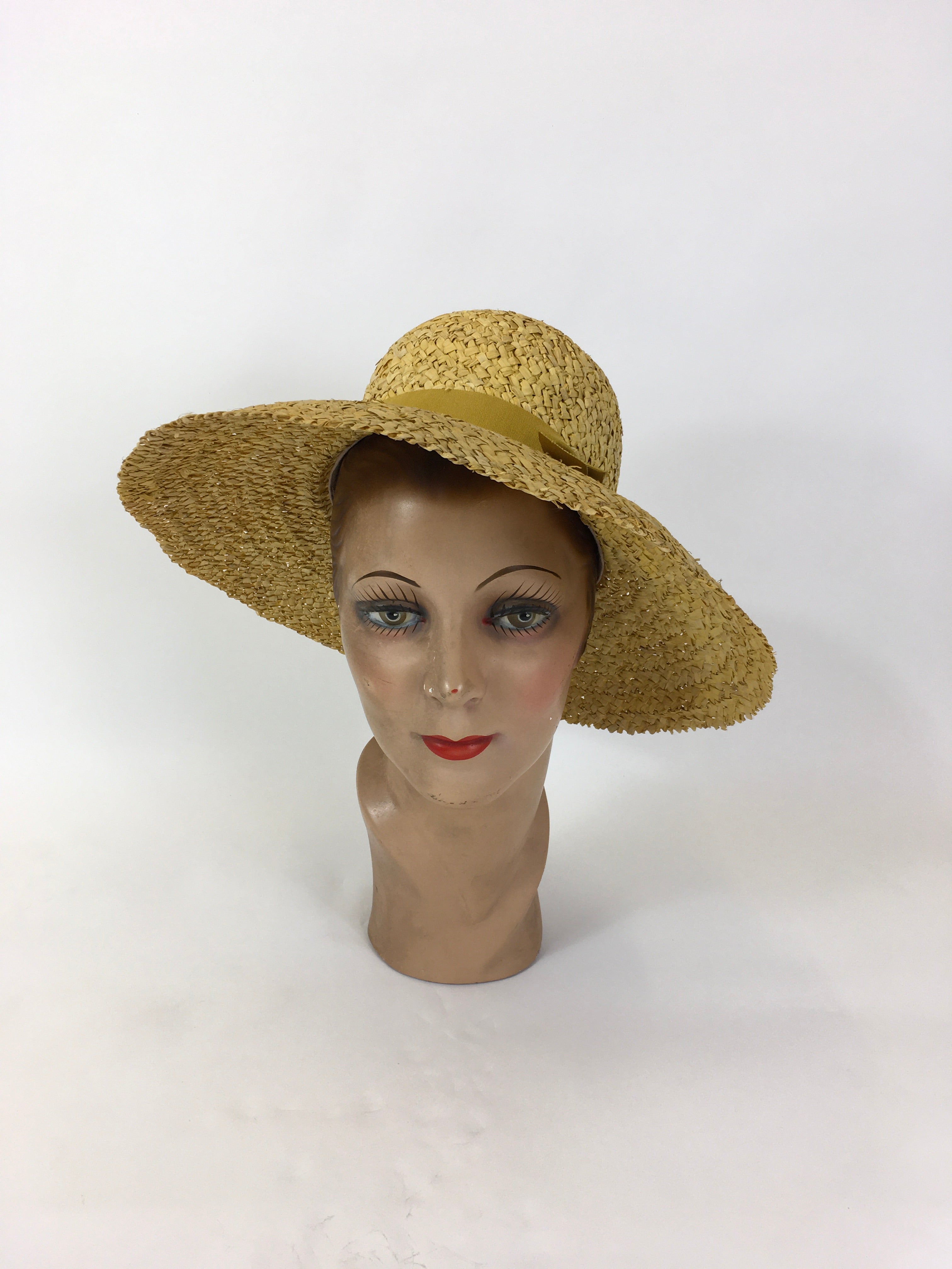 SALE Chanteuse top Woven Straw Hat