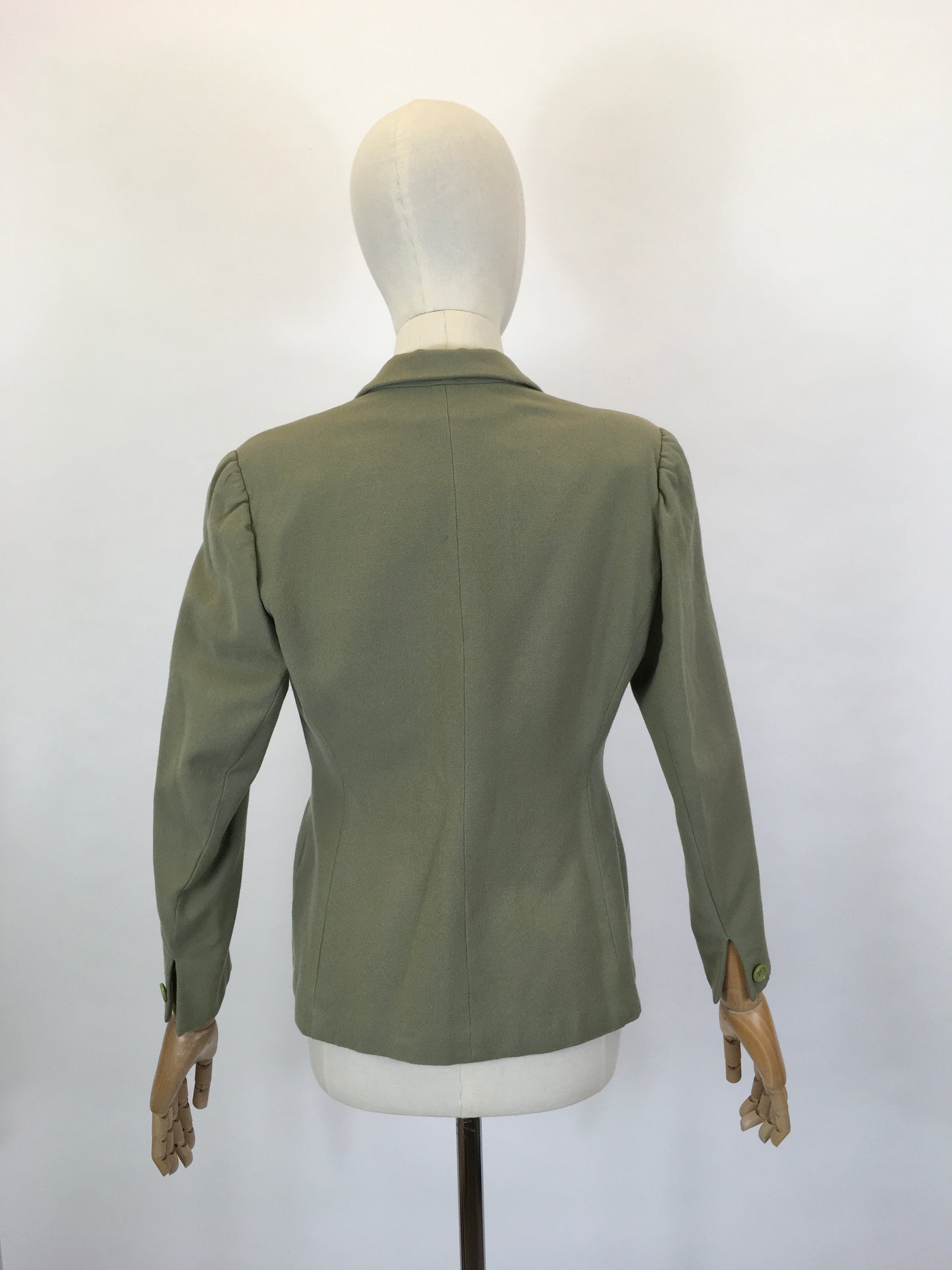 Original late 1940’s early 1950’s Fitted Jacket - In A Lovely Sage Green