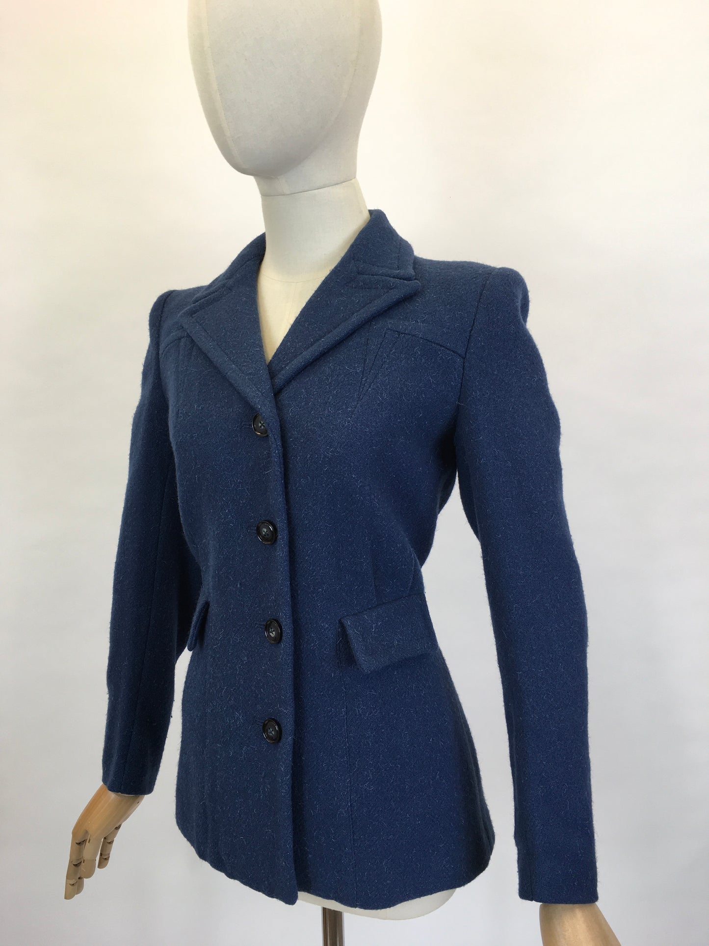 Original 1940’s Fabulous Blue Flecked Woollen Jacket - ‘ Orndale’ Made In England Label