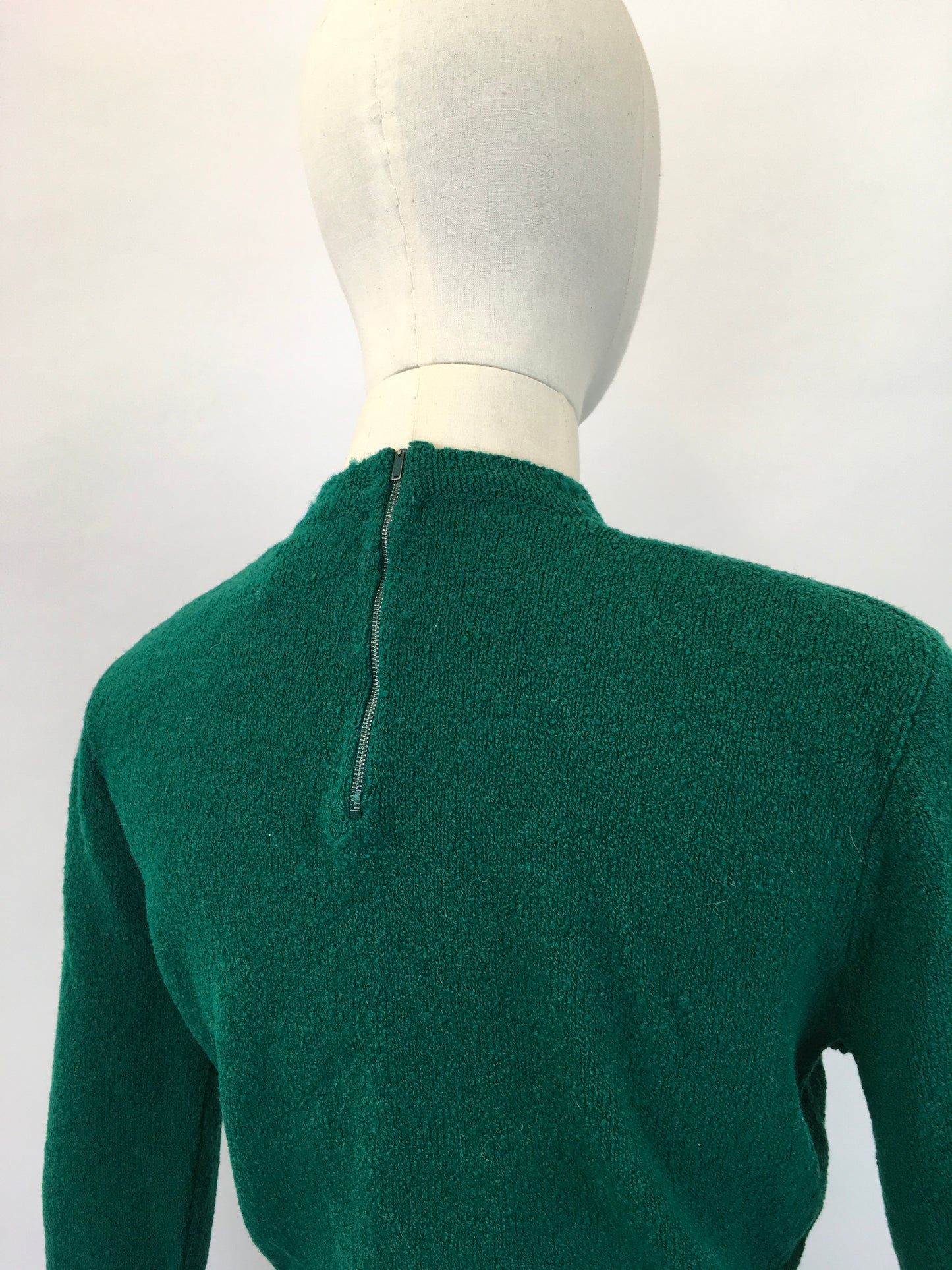 Original 1940's Stunning 2pc Knitwear Set by ' Botany Bond' - In A Rich Emerald Green