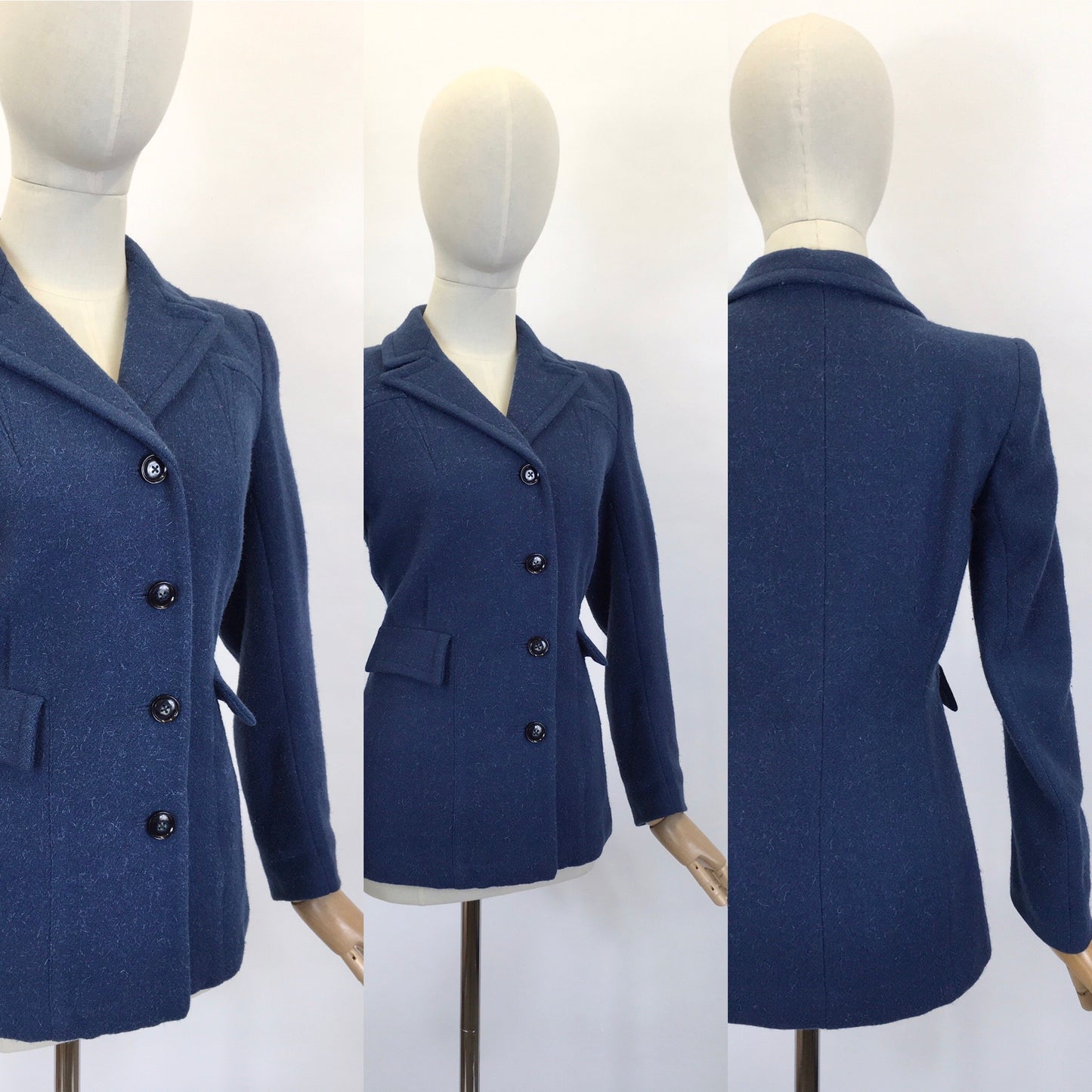 Original 1940’s Fabulous Blue Flecked Woollen Jacket - ‘ Orndale’ Made In England Label