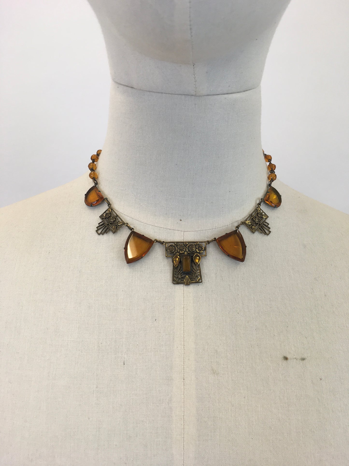 Original 1920's Sensational Necklace - With Exquisite Details of Sunbursts and Roses