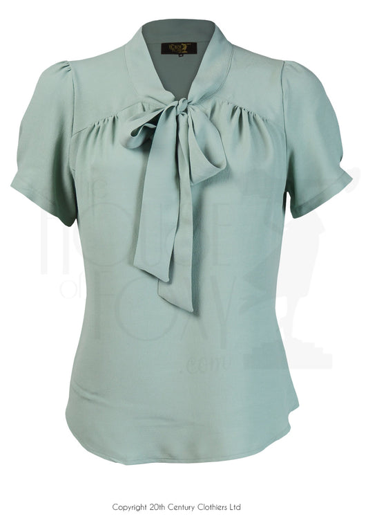 House Of Foxy Beau Blouse - In Duck Egg
