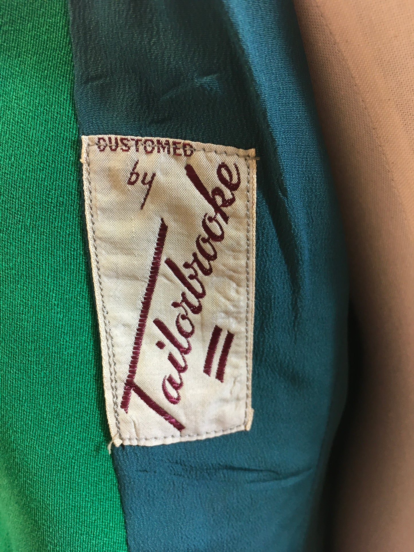 Original 1940's Longline Jacket in Green - By American Label ' Tailorbrooke'