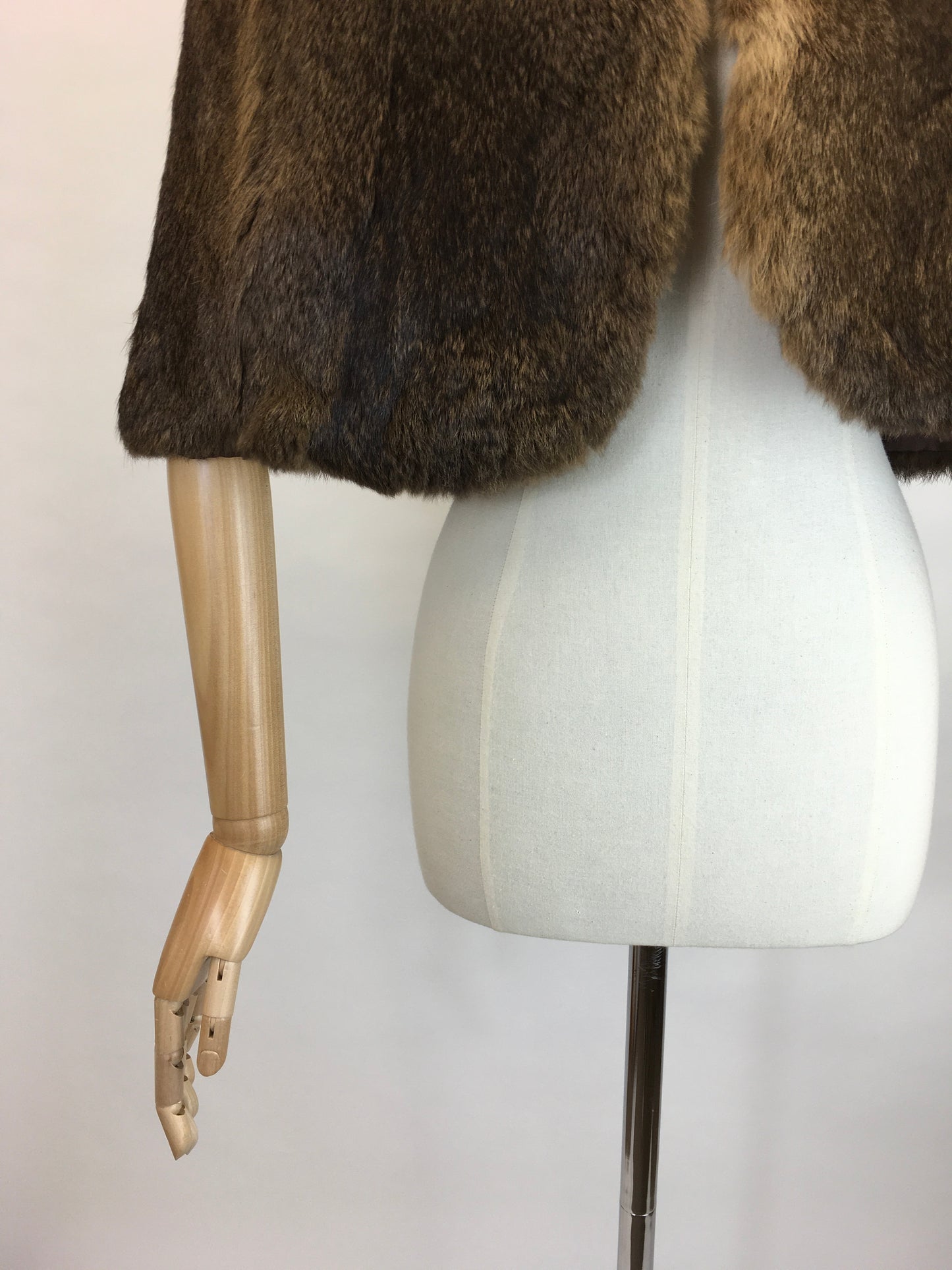 Original 1940’s Rabbit Fur Cape - In A Lovely Warm Brown