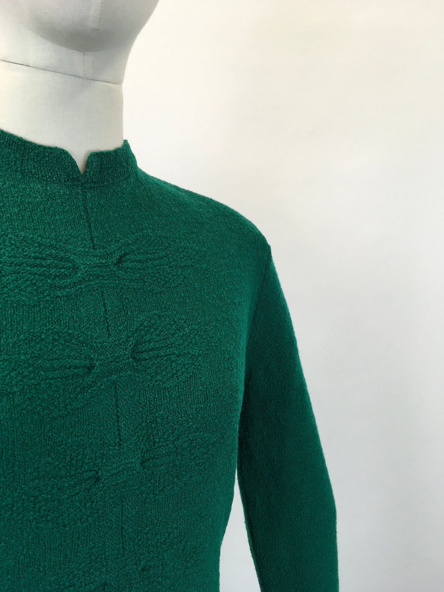 Original 1940's Stunning 2pc Knitwear Set by ' Botany Bond' - In A Rich Emerald Green