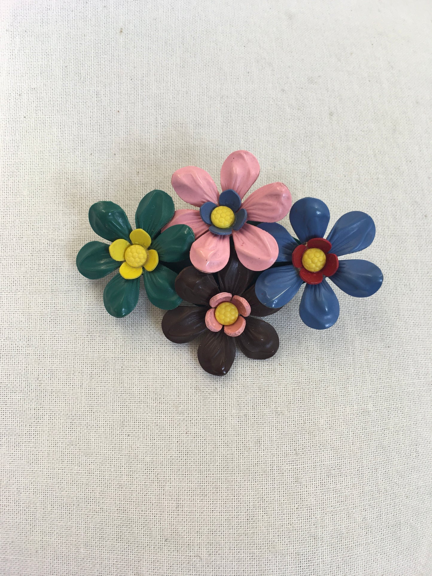 Original 1940’s Celluloid Floral Brooch - In Soft Pastels
